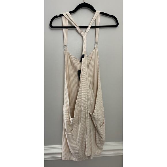 NWT Torrid Sunshine Yellow Stripe Stretch Linen Blend Shortall Overall Romper 4X - Picture 8 of 12